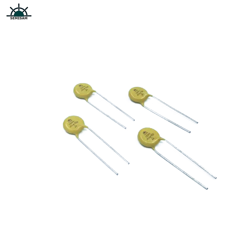 Kína ODM elektronikai alkatrészek, sárga MOV 10mm 10D561 560V cink-oxid varisztor (movmetal oxid varisztorok)